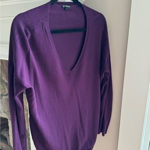 Express V neck oversized sweater
